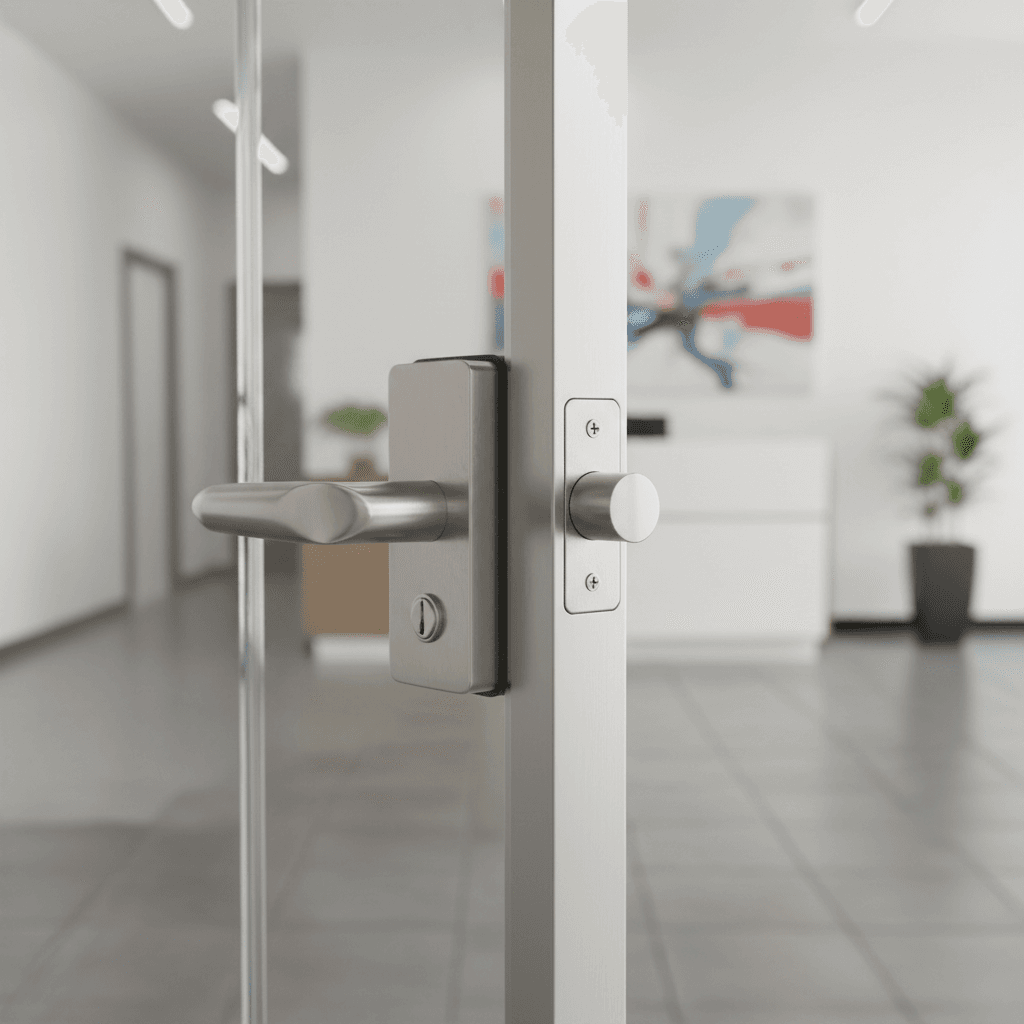 Commercial lock installation