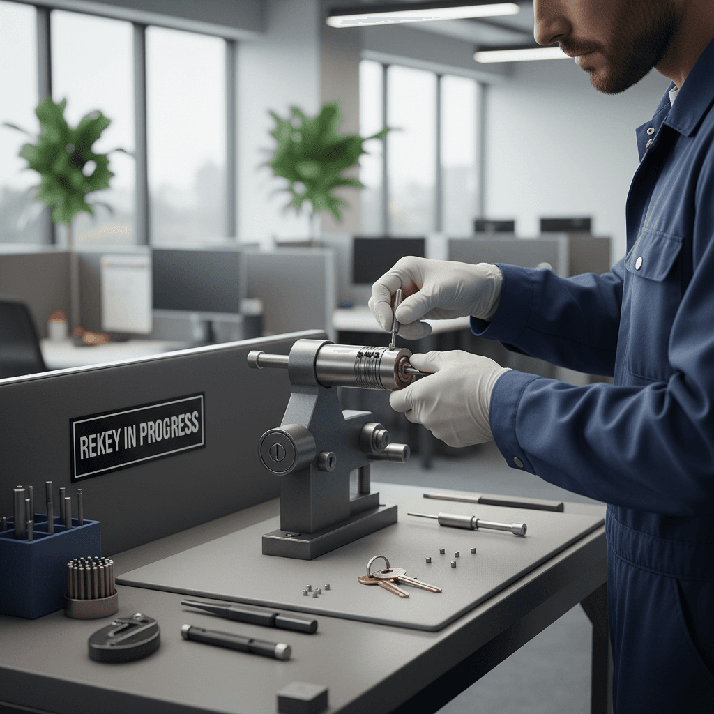 Rekeying commercial locks